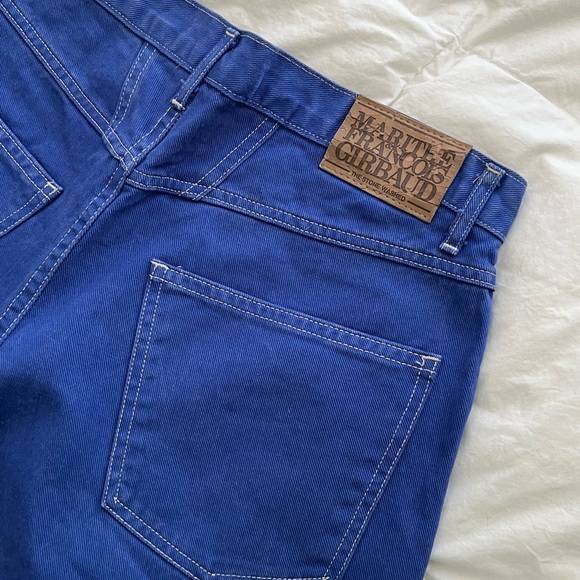 1991 deadstock marithe francois girbaud knee length shorts in royal • size 31 - Picture 5 of 10